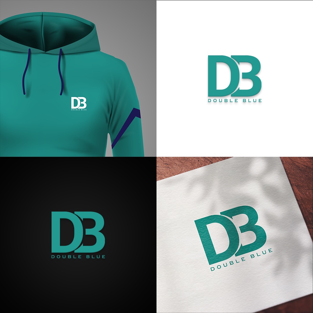 Double Blue logo on merchandise
