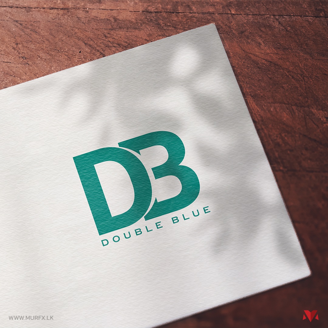 Double Blue logo printed on paper