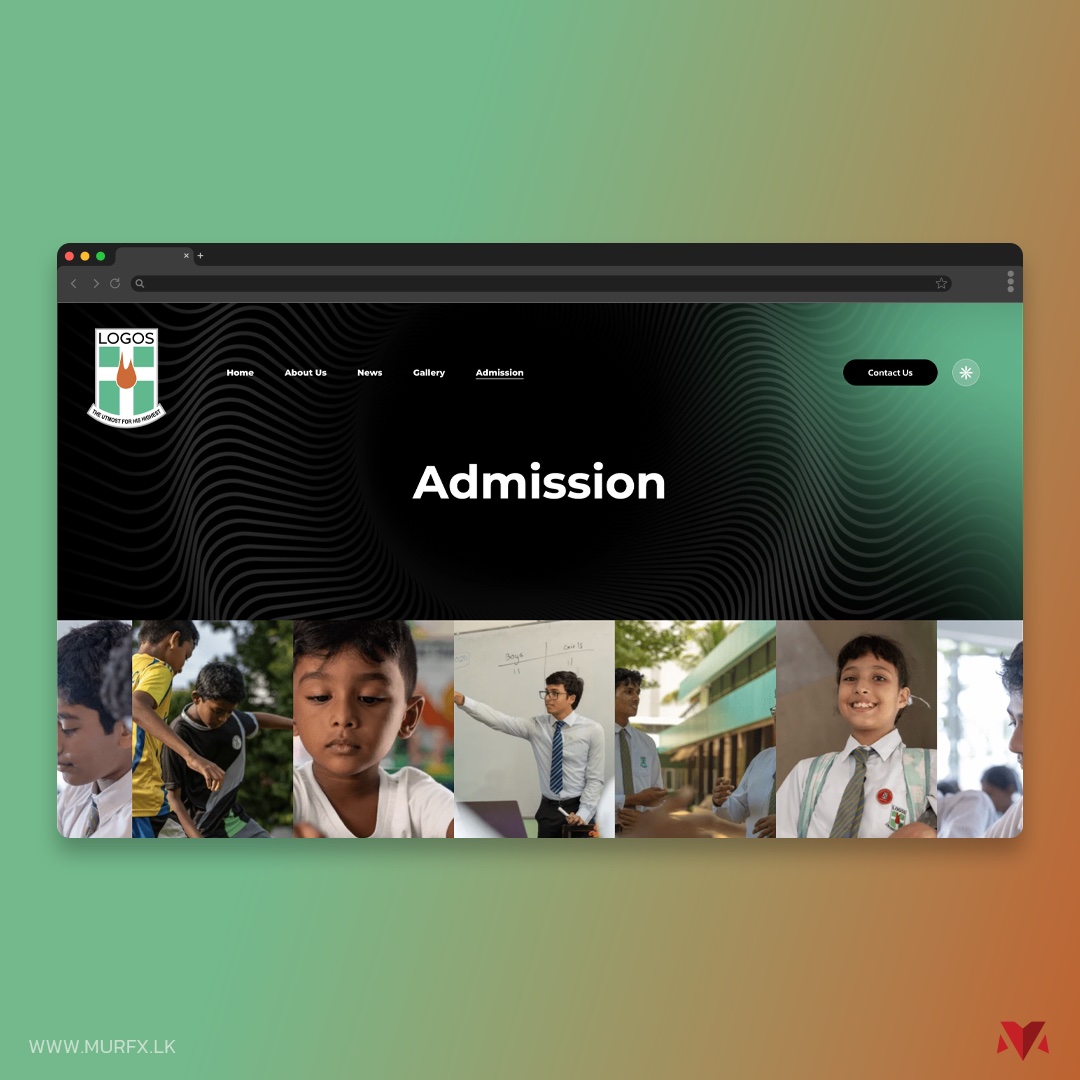 Logos College admission page