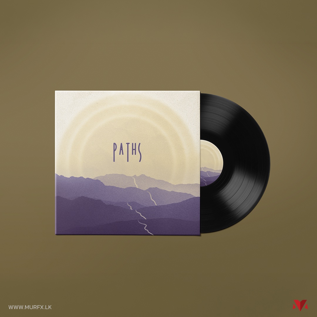 Paths album art on a vinyl record mockup