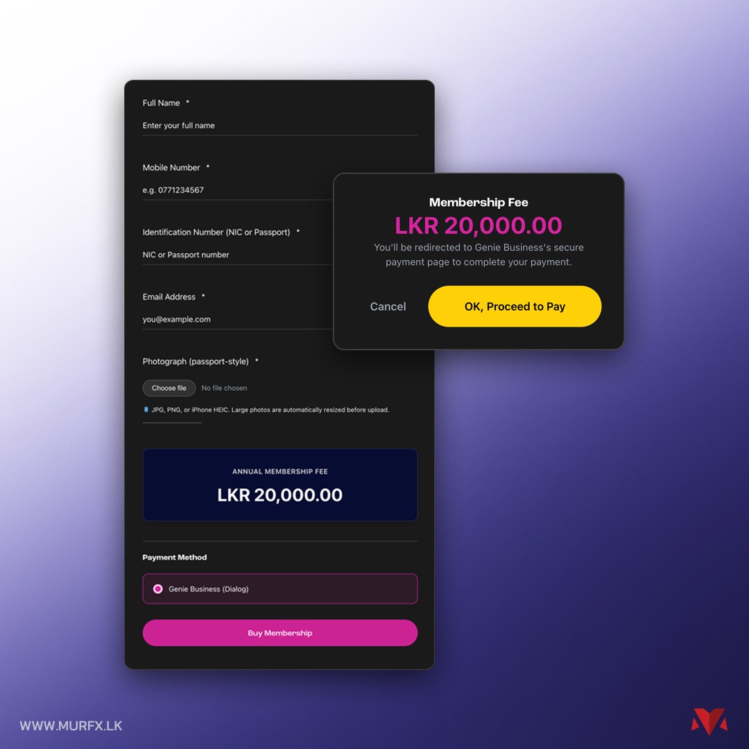 Playdium bowling membership signup with payment confirmation