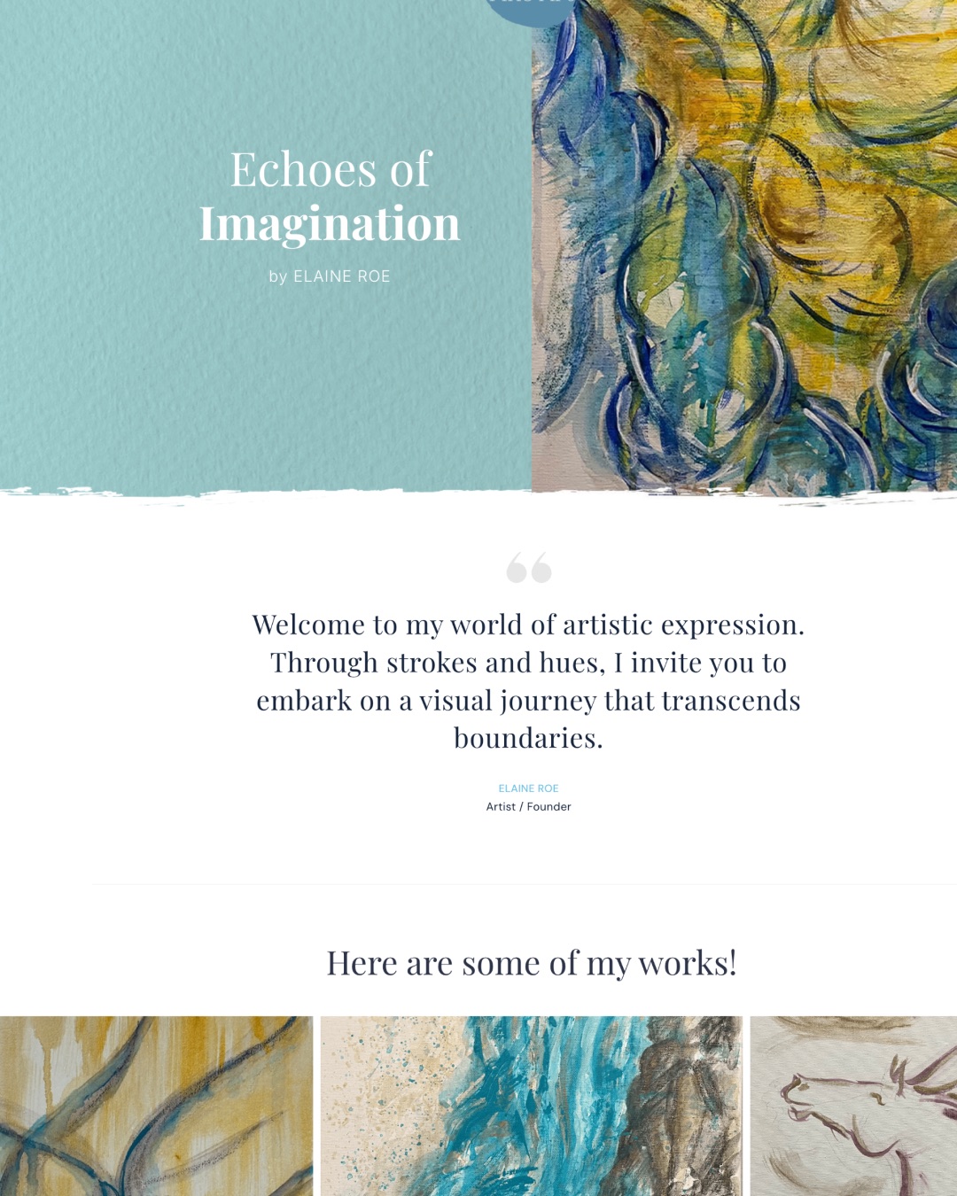 Elaine's Fine Art website