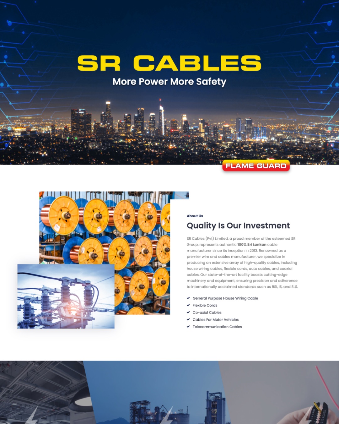 SR Cables website
